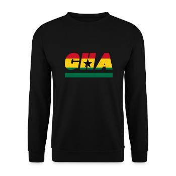 Ghana Flag Flag GHA - Unisex Sweatshirt - black - Front - Alina (178cm) & Michal (187cm)