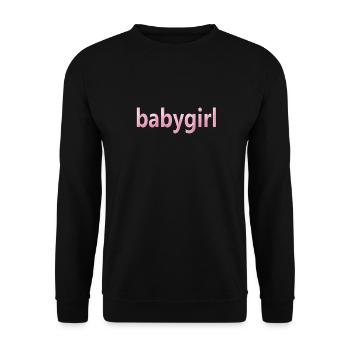 baby girl - Unisex Sweatshirt - black - Front - Alina (178cm) & Michal (187cm)