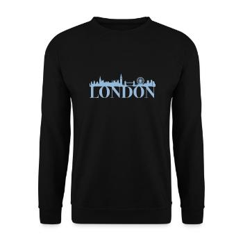 Londres Angleterre capitale Skyline cadeau idée UK - Sweat-shirt Unisexe - noir - Devant - Alina (178cm) & Michal (187cm)