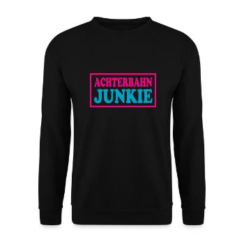 Rollercoaster Achterbahn - Unisex Pullover - Schwarz - Vorne - Alina (178cm) & Michal (187cm)