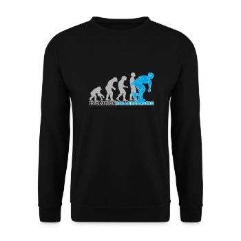 evolution rollerblading, Inline Skates, skaten - Unisex Pullover - Schwarz - Vorne - Alina (178cm) & Michal (187cm)