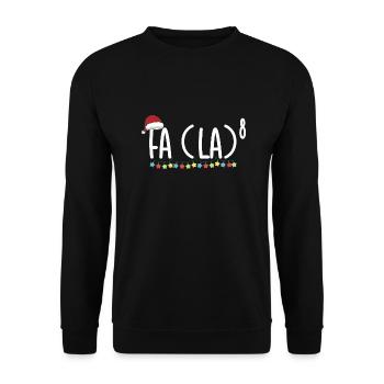 Fa La 8 Christmas Xmas Math Lights - Unisex Pullover - Schwarz - Vorne - Alina (178cm) & Michal (187cm)