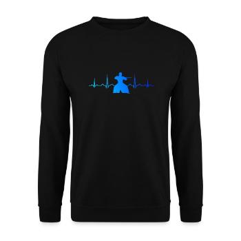 Aikido Herzschlag Aikidoka Herren Jungen - Unisex Pullover - Schwarz - Vorne - Alina (178cm) & Michal (187cm)