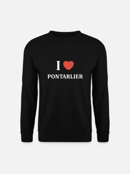 i love Pontarlier - Sweat-shirt Unisexe - noir