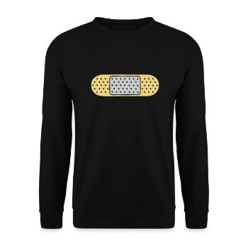 Design Dots Patch - Sweat-shirt Unisexe - noir - Devant - Alina (178cm) & Michal (187cm)