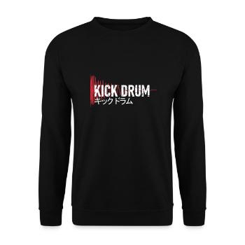 Kick Drum - キックドラム - Synthesizer - Unisex Pullover - Schwarz - Vorne - Alina (178cm) & Michal (187cm)