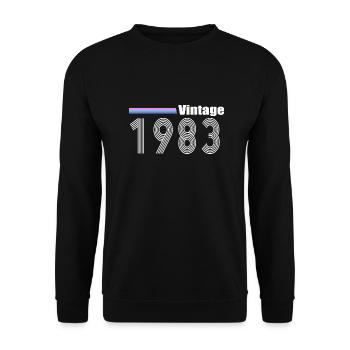 Vintage 1983 - Unisex Sweatshirt - black - Front - Alina (178cm) & Michal (187cm)