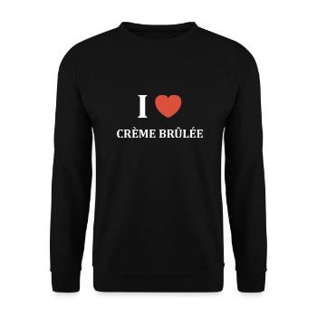 i love Crème brûlée - Sweat-shirt Unisexe - noir - Devant - Alina (178cm) & Michal (187cm)