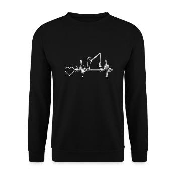 Hameçons Pêche Pêche Pêche Pêche Pêche - Sweat-shirt Unisexe - noir - Devant - Alina (178cm) & Michal (187cm)