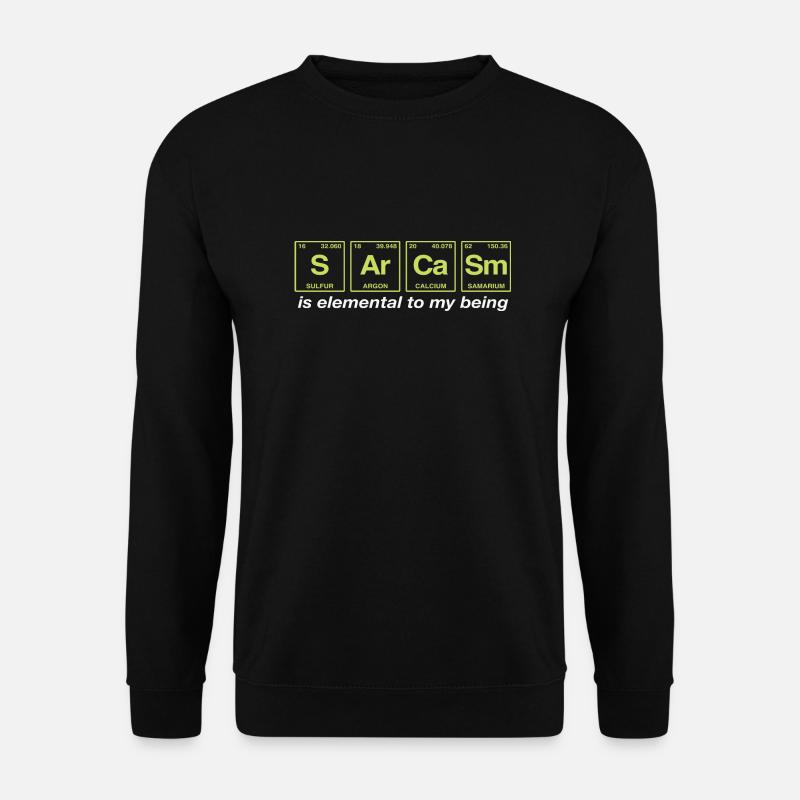 Sarkastischer Spruch: SARCASM - Perdiodensystem - Unisex Pullover - Schwarz