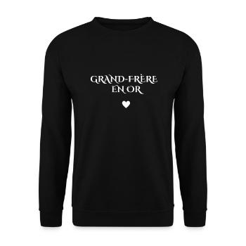 grand-frère en or - Sweat-shirt Unisexe - noir - Devant - Alina (178cm) & Michal (187cm)