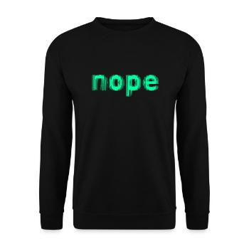 NOPE - sei kein ja-Sager! - Unisex Pullover - Schwarz - Vorne - Alina (178cm) & Michal (187cm)