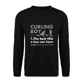 Sport Boy Définition Curling - Sweat-shirt Unisexe - noir - Devant - Alina (178cm) & Michal (187cm)