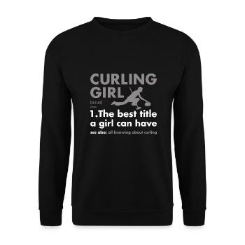 Sport Girl Définition Curling - Sweat-shirt Unisexe - noir - Devant - Alina (178cm) & Michal (187cm)
