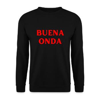 Gute Stimmung Spanisch Sprache - Unisex Pullover - Schwarz - Vorne - Alina (178cm) & Michal (187cm)