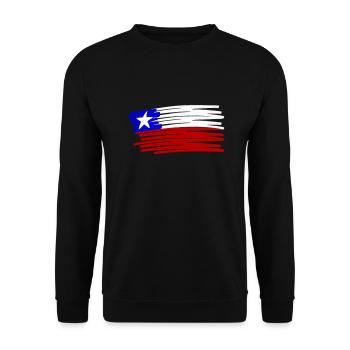 Drapeau du Chili peint - Sweat-shirt Unisexe - noir - Devant - Alina (178cm) & Michal (187cm)