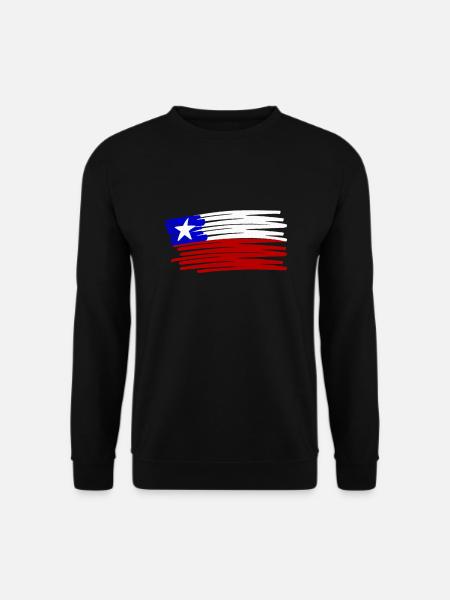 Chile flag painted painted - Unisex Sweatshirt - black