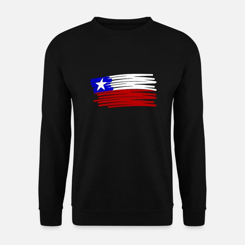 Chile flag painted painted - Unisex Sweatshirt - black