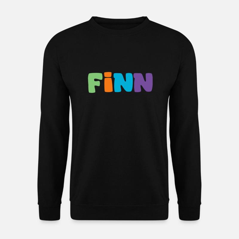 Name - Finn - Unisex Pullover - Schwarz