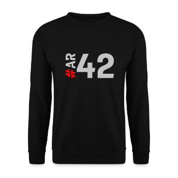 AR42 - Unisex Sweatshirt - black - Front - Alina (178cm) & Michal (187cm)