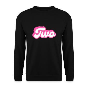 Zwei Geburtstage - 2. Geburtstag Retro Pink - Unisex Pullover - Schwarz - Vorne - Alina (178cm) & Michal (187cm)