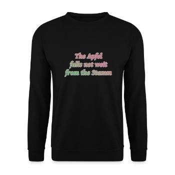 Apple if not far from the trunk - Unisex Sweatshirt - black - Front - Alina (178cm) & Michal (187cm)