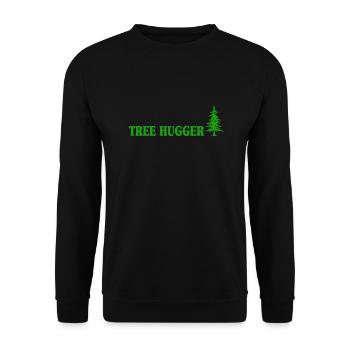 Nature Lover Cool Saying Humor Forest - Unisex Sweatshirt - black - Front - Alina (178cm) & Michal (187cm)