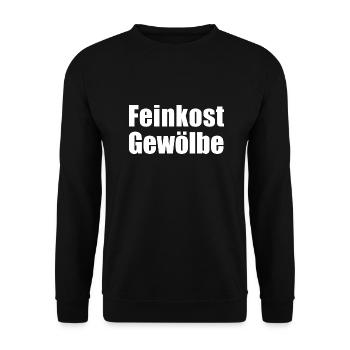 Feinkostgewölbe - Unisex Pullover - Schwarz - Vorne - Alina (178cm) & Michal (187cm)