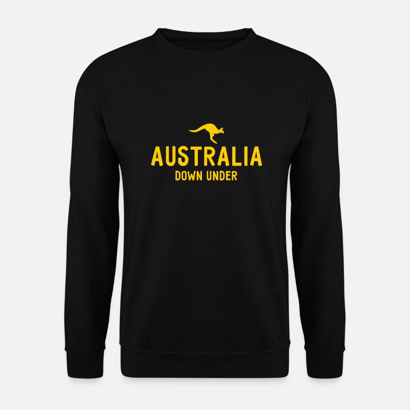 Australia - Down Under - Australien - Känguru - Unisex Pullover - Schwarz