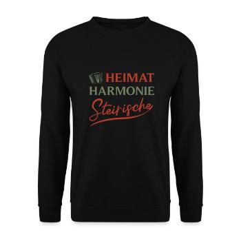Accordion Home Styrian Music - Unisex Sweatshirt - black - Front - Alina (178cm) & Michal (187cm)