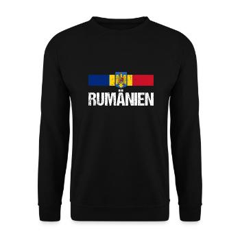 Romanians Romania - Unisex Sweatshirt - black - Front - Alina (178cm) & Michal (187cm)