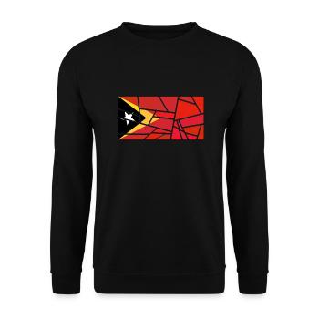 Country Flag East Timor Timor Leste - Unisex Sweatshirt - black - Front - Alina (178cm) & Michal (187cm)