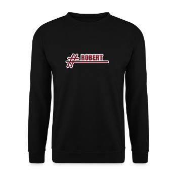Vorname Robert - Unisex Pullover - Schwarz - Vorne - Alina (178cm) & Michal (187cm)