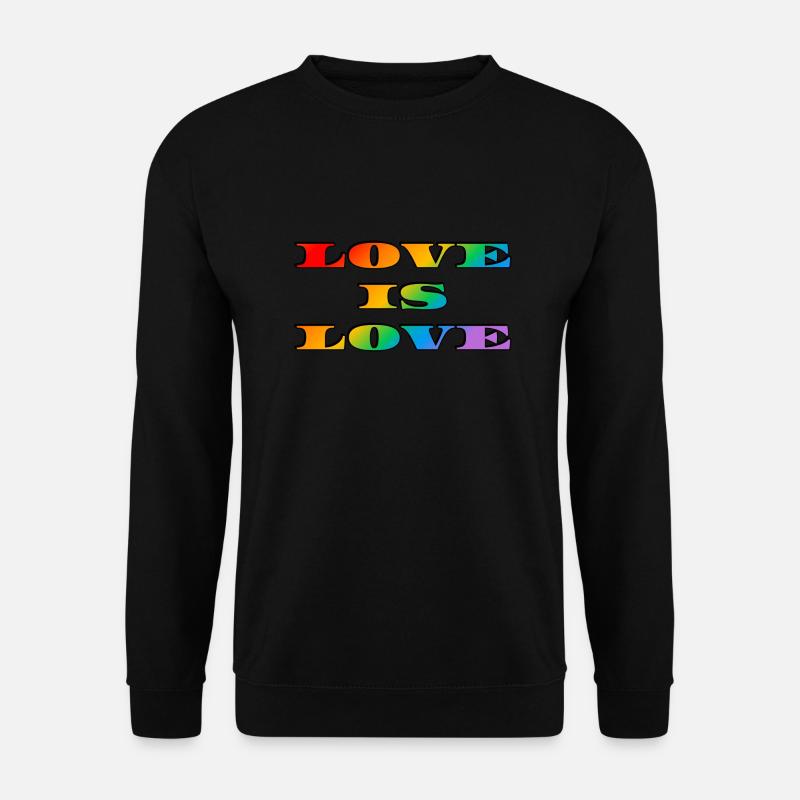 Regenbogen-Liebe ist Liebe - Unisex Pullover - Schwarz