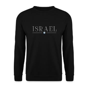I Love Israel Elegance Design T-Shirt Outfit - Unisex Sweatshirt - black - Front - Alina (178cm) & Michal (187cm)