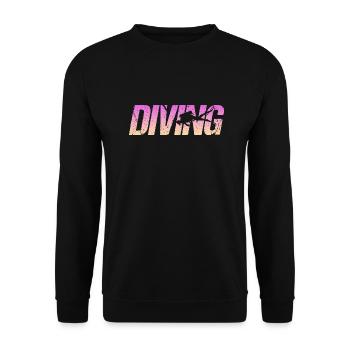 Tauchen Diving - Unisex Pullover - Schwarz - Vorne - Alina (178cm) & Michal (187cm)