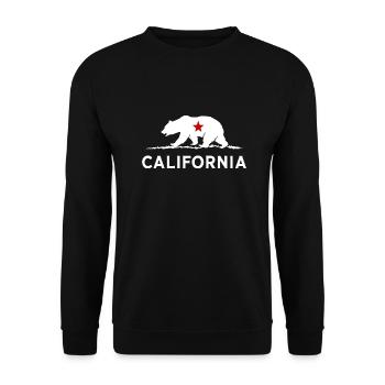 Kalifornischer Bär Staatsstolz - Unisex Pullover - Schwarz - Vorne - Alina (178cm) & Michal (187cm)