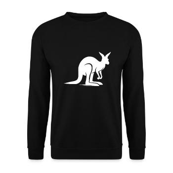 Kangaroo Landscapes Australia's Animal Motif - Unisex Sweatshirt - black - Front - Alina (178cm) & Michal (187cm)