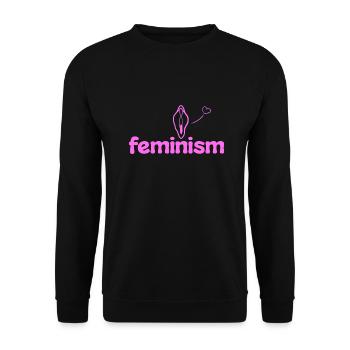 Féminisme - Sweat-shirt Unisexe - noir - Devant - Alina (178cm) & Michal (187cm)