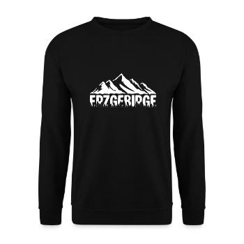 Erzgebirge Natur - Unisex Pullover - Schwarz - Vorne - Alina (178cm) & Michal (187cm)