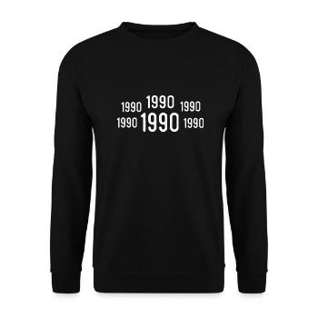 Rétro Anniversaire des années 1990 Cadeau vintage des années 1990 des années 1990 - Sweat-shirt Unisexe - noir - Devant - Alina (178cm) & Michal (187cm)