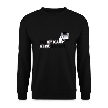 amiga_generation - Unisex Pullover - Schwarz - Vorne - Alina (178cm) & Michal (187cm)