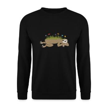 Faultierfrühling - Unisex Pullover - Schwarz - Vorne - Alina (178cm) & Michal (187cm)