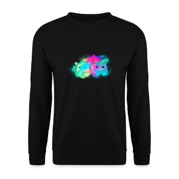 Bear Beast colorful - Unisex Sweatshirt - black - Front - Alina (178cm) & Michal (187cm)