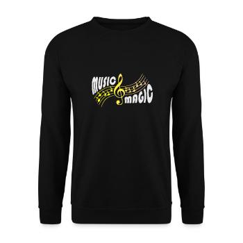 Music magic - Unisex Pullover - Schwarz - Vorne - Alina (178cm) & Michal (187cm)