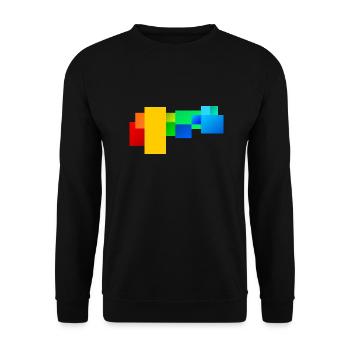 Géométrie colorée - Sweat-shirt Unisexe - noir - Devant - Alina (178cm) & Michal (187cm)