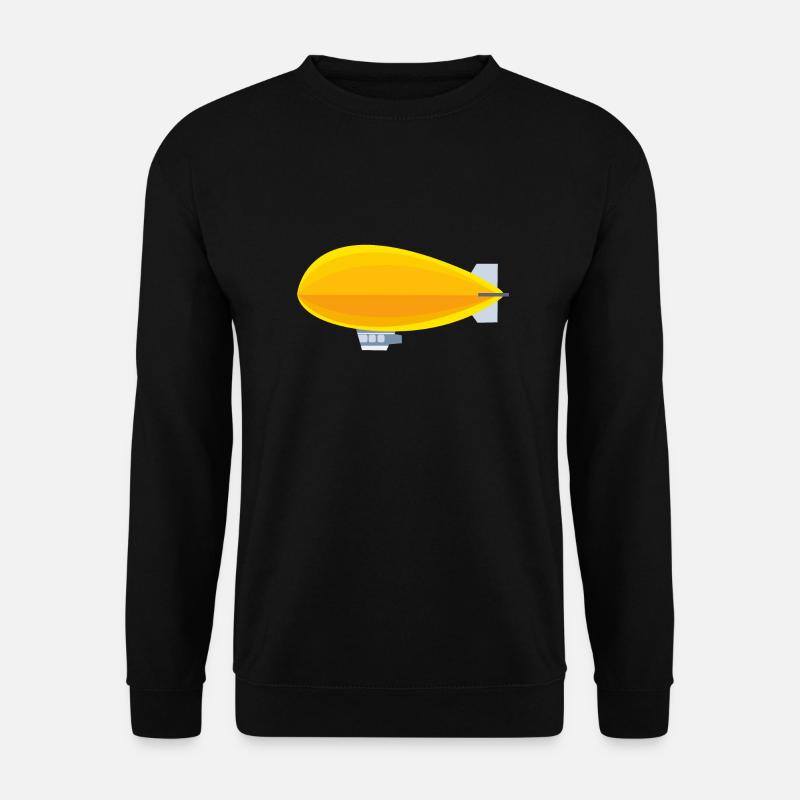 Gelbes Luftschiff - Unisex Pullover - Schwarz