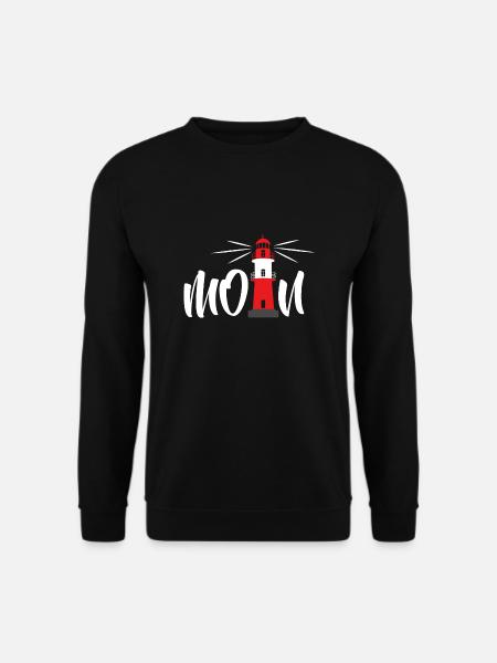 Moin Northern Germany welcome lighthouse - Unisex Sweatshirt - black