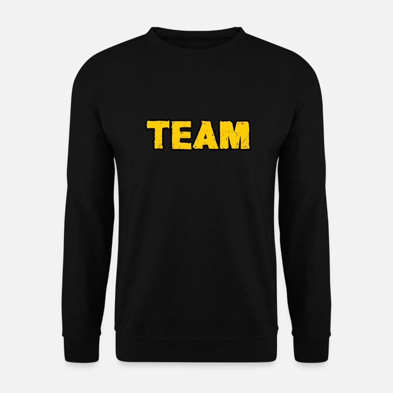 Team, gelb - Unisex Pullover - Schwarz