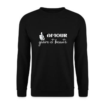 Amour gloire et beauté 2 - Sweat-shirt Unisexe - noir - Devant - Alina (178cm) & Michal (187cm)